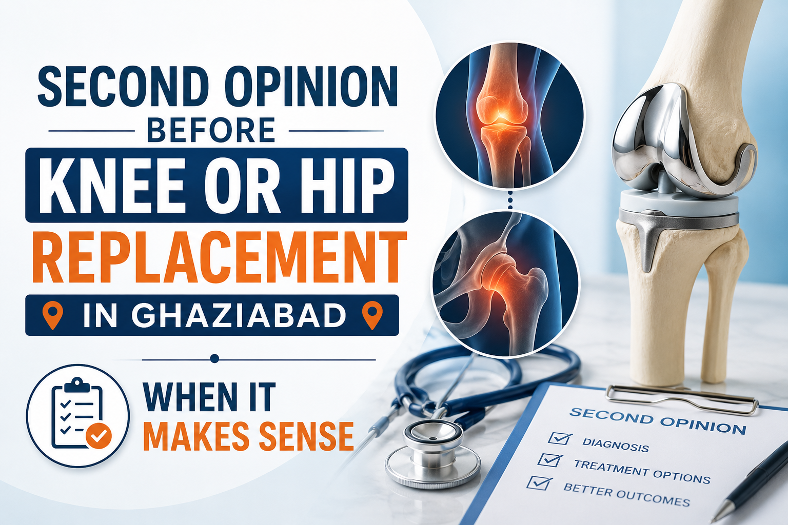 Second Opinion Before Knee or Hip Replacement in Ghaziabad: When It Makes Sense